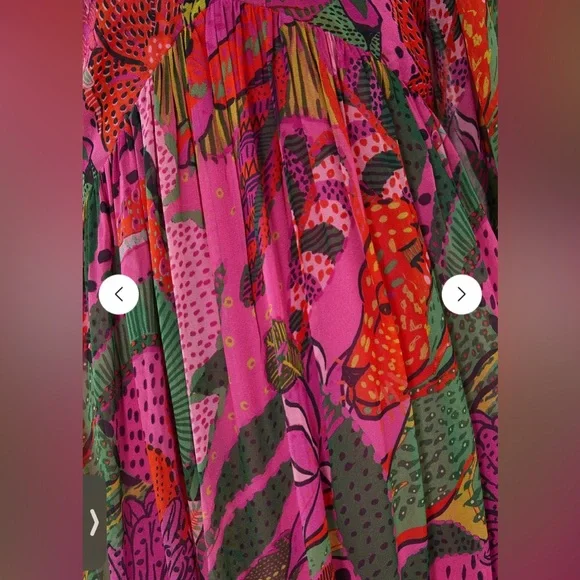 Farm Rio x Anthropologie Cool Leopard Long Sleeve Maxi Dress size XXS NWT - Picture 15 of 16